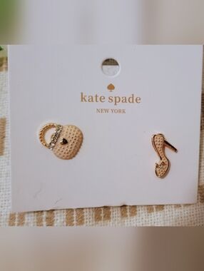 Kate Spade Purse And Heels Earrings